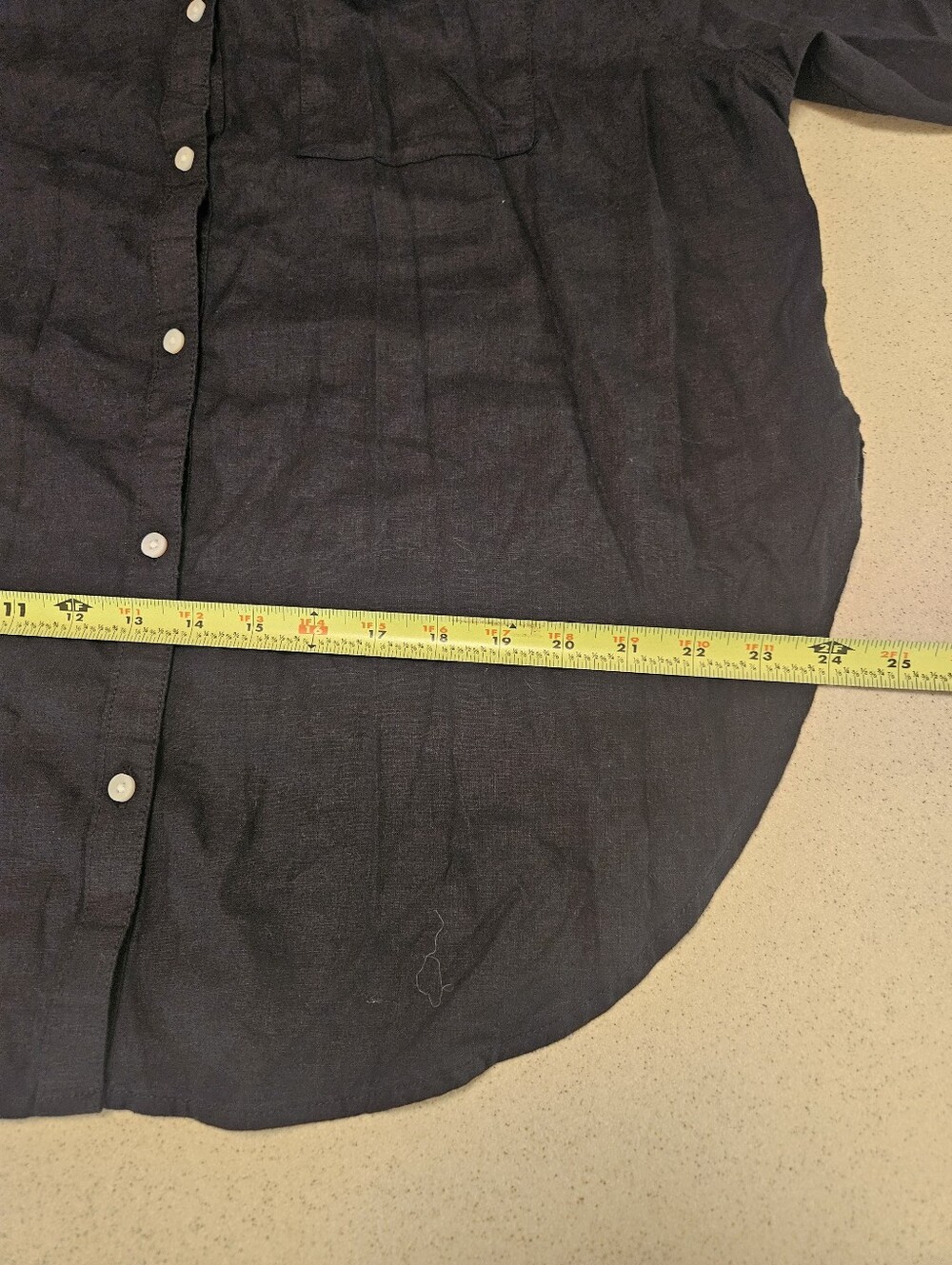 Aerie SZ S NWT Black Linen Blend Button Down Beachy Cover Up Long Sleeve Top - Picture 10 of 11